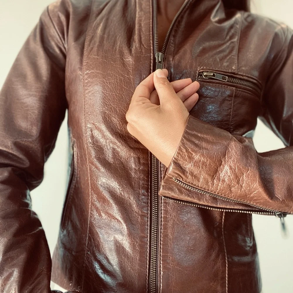 Beautiful brazilian genuine leather jacket - Picture 3 of 12